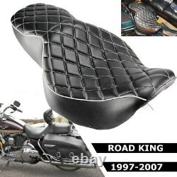 Rider & Driver Passenger Seat For Harley Road King FLHR 97-07 Street Glide 06 07