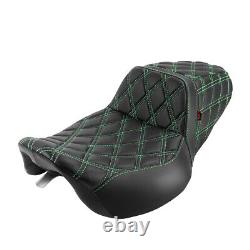 Rider Driver Passenger Seat Green For Harley Street Glide Road King 1997-2007 US