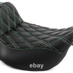 Rider Driver Passenger Seat Green For Harley Street Glide Road King 1997-2007 US