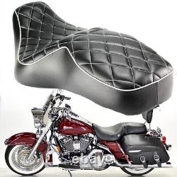 Rider Passenger Seat For Harley 1997-2007 Road King FLHR&06-07 Street Glide FLHX