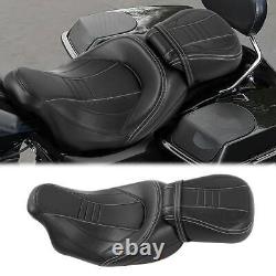 Rider Passenger Seat Pillion Fit For Harley Touring Street Road Glide King 09-Up