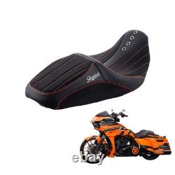 Road Glide Seat 09-23 Touring Road King Street Glide Electra Glide Orange Stitch