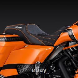 Road Glide Seat 09-23 Touring Road King Street Glide Electra Glide Orange Stitch