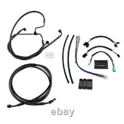 SS Handlerbar 14 Extended Cable Brake Black Kit Road King Street Glide Road Gli
