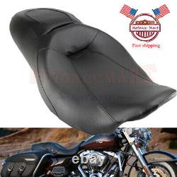 Seat 2 Two up Leather For Harley Street Glide Road King CVO FLHR FLHX 08-19 USA