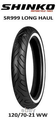 Shinko Long Haul White Wall 120/70-21 Front Tire For Harley Road King Street