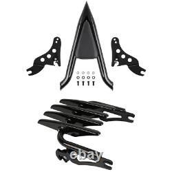Sissy Bar Backrest Luggage Rack For Harley Touring Road King Street Glide 09-22