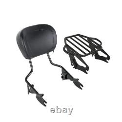 Sissy Bar Backrest Luggage Rack for Harley Road King Street Glide 2009 2025