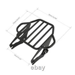 Sissy Bar Backrest Luggage Rack for Harley Road King Street Glide 2009 2025