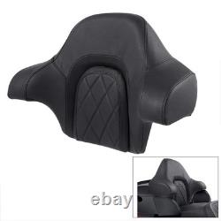 Sissy Bar Backrest Pad King Diamond for Harley Touring Road King Street Glide