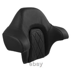 Sissy Bar Backrest Pad King Diamond for Harley Touring Road King Street Glide