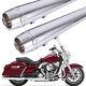 Slip On Mufflers Exhaust Pipes For Harley Road King Street Electra Glide 1995-16