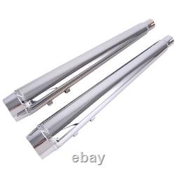 Slip On Mufflers Exhaust Pipes for Harley Road King Street Electra Glide 1995-16