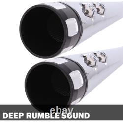Slip on Mufflers Exhaust Pipes For Harley Road King Street Electra Glide 95-2016
