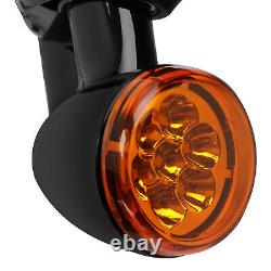 Spot Fog Light Bracket Turn Signal Fit For Harley Street Glide Road King 94-24