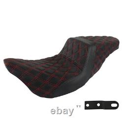 Step-Up Seat For Touring Road King Electra Street Glide Red Lattice Stitch US