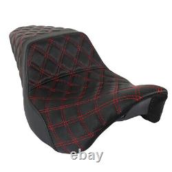 Step-Up Seat For Touring Road King Electra Street Glide Red Lattice Stitch US