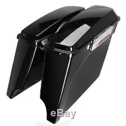 Stretched Extended Hard Saddle Bags For 1993-13 Harley Street Glide Road King