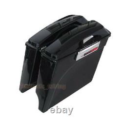 Stretched Extended Hard Saddle Bags For Harley Street Glide Road King 1993-2013
