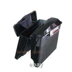 Stretched Extended Hard Saddle Bags For Harley Street Glide Road King 1993-2013