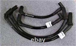 TWISTED 12mm BLACK SPARK PLUG WIRES HARLEY M8 ULTRA GLIDE ROAD KING STREET 2024+