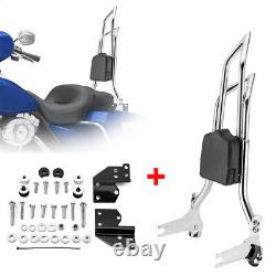 Tall Backrest Sissy Bar&Docking For Harley Touring 97-08 Road King Street Glide