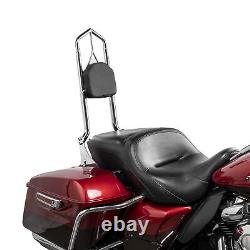 Throne Backrest Sissy Bar For Harley Touring Road King Street Glide 2009-2024