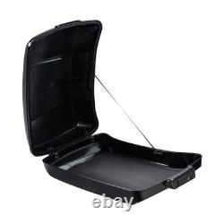 Trunk Backrest Pad Black Latches for Harley Road King Street Glide 2014 Later