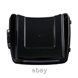 Trunk Backrest Pad Black Latches for Harley Road King Street Glide 2014 Later