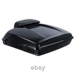 Trunk Black Latches Backrest Pad for Harley Road King Street Glide 2014 Later