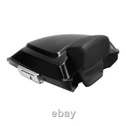 Trunk WithBackrest Pad For Road King Street Glide 2014-2023 Chrome Latches