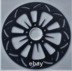 Twisted Venom Black Brake Disc Rotor Front Harley Electra Glide Road King Street