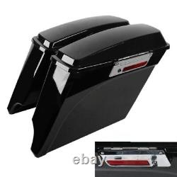 Twisted Venom Extended Black Saddlebags Harley Electra Glide Road King Street