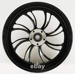 Twisted Vortex Rear 16 Black Wheel Harley Electra Glide Road King Street 00-07