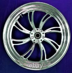 Twisted Vortex Rear Billet Wheel 18 Harley Electra Glide Road King Street 00-07