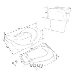 Two-Piece 2-Up Seat With Backrest Pad For Road King Street Glide 2014-2023
