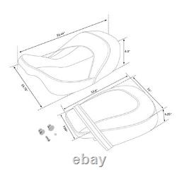 Two-Piece 2-Up Seat with Sissy Bar Backrest Road King Street Glide 2009-2023