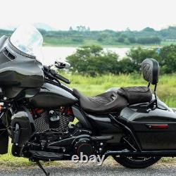 Two-Piece 2-Up Seat with Sissy Bar Backrest Road King Street Glide 2009-2023