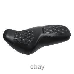Two-UP Motocycle Seat with Diamond Pattern For Harley Road King Street Glide 97-06