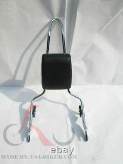 Used Tall Sissy Bar Backrest Pad 4 Harley Touring Road King Street Electra 09-22