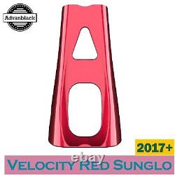 Velocity Red Sunglo ABS Chin Spoiler For 17+ M8 Harley Street Road King Glide