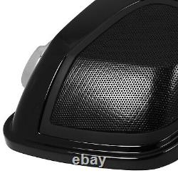 Vivid Black 4'' CVO Extended Hard Saddlebags For 14-21 Harley Touring Road king