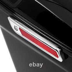 Vivid Black 4'' CVO Extended Hard Saddlebags For 14-21 Harley Touring Road king