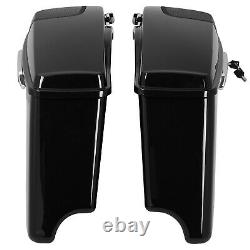 Vivid Black 4'' CVO Extended Hard Saddlebags For 14-21 Harley Touring Road king