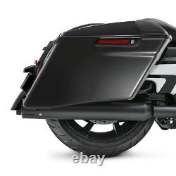 Vivid Black 4 Stretched Saddlebags Fit For Harley Street Glide Road King 14-23