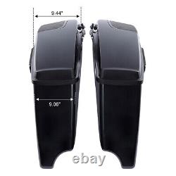 Vivid Black 4 Stretched Saddlebags Fit For Harley Street Glide Road King 14-23