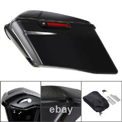 Vivid Black 4 Stretched Saddlebags Fit For Harley Street Glide Road King 14-23