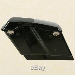 Vivid Black 5 Stretched Saddlebag Speaker Lid For Harley Road King Street Glide