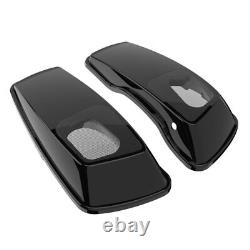 Vivid Black 6x9 Saddlebag Speaker Lids For Harley Street Road King Glide 2014+