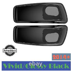 Vivid Black 6x9 Saddlebag Speaker Lids For Harley Street Road King Glide 2014+